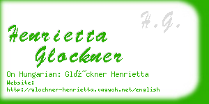 henrietta glockner business card